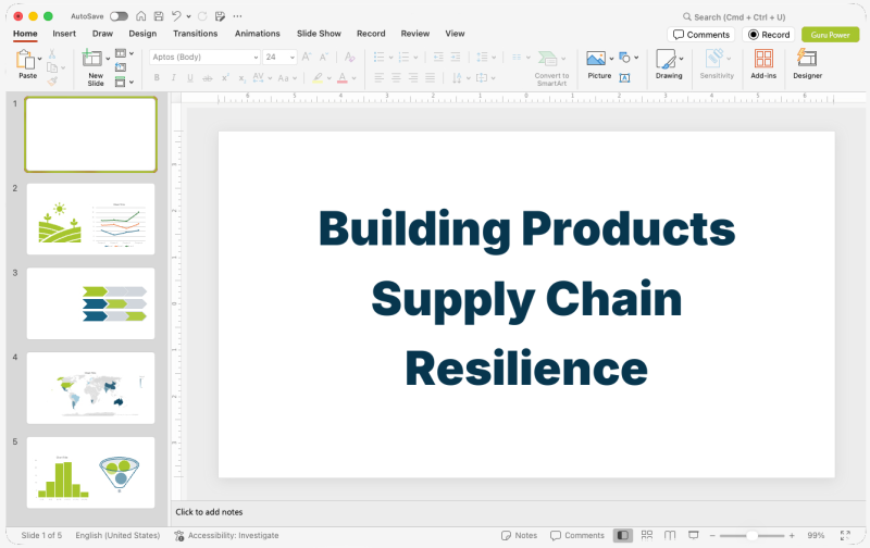 Building Products Supply Chain Resilience Presentation