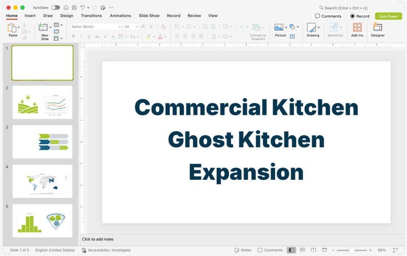 Commercial Kitchen Ghost Kitchen Expansion Pitch-Deck