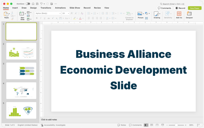 Business Alliance Economic Development Slide-Deck