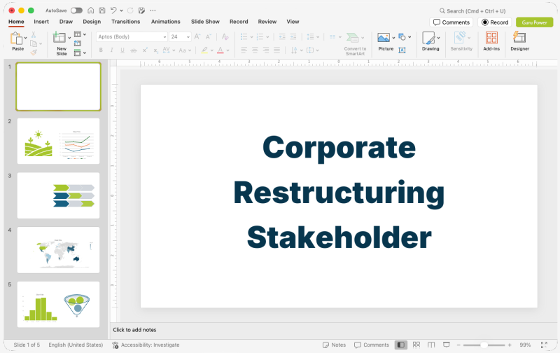 Corporate Restructuring Stakeholder Pitch-Deck