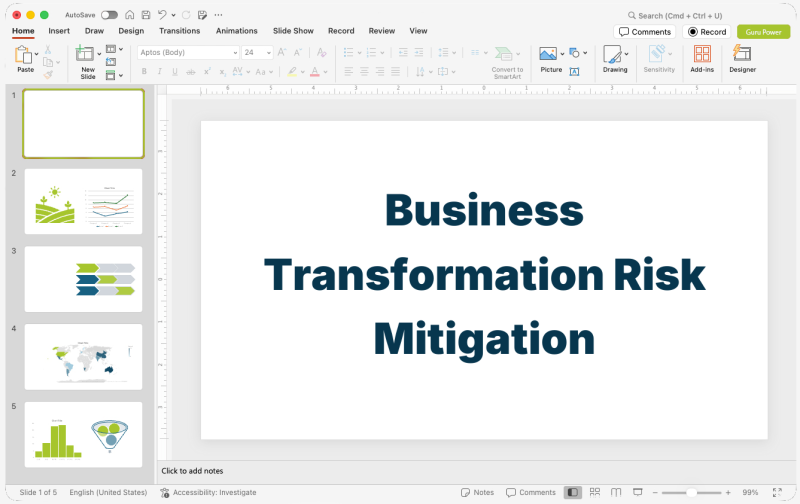 Business Transformation Risk Mitigation Pitch-Deck