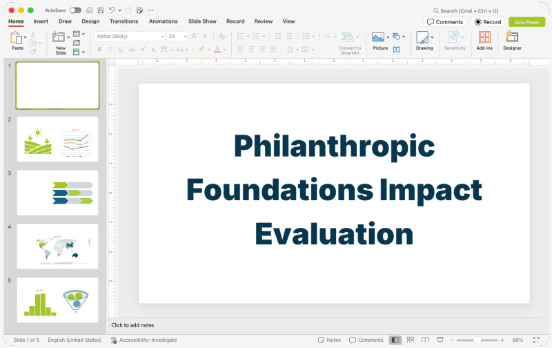 Philanthropic Foundations Impact Evaluation Presentation