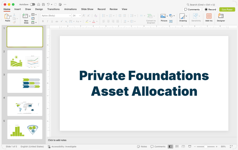 Private Foundations Asset Allocation Pitch-Deck