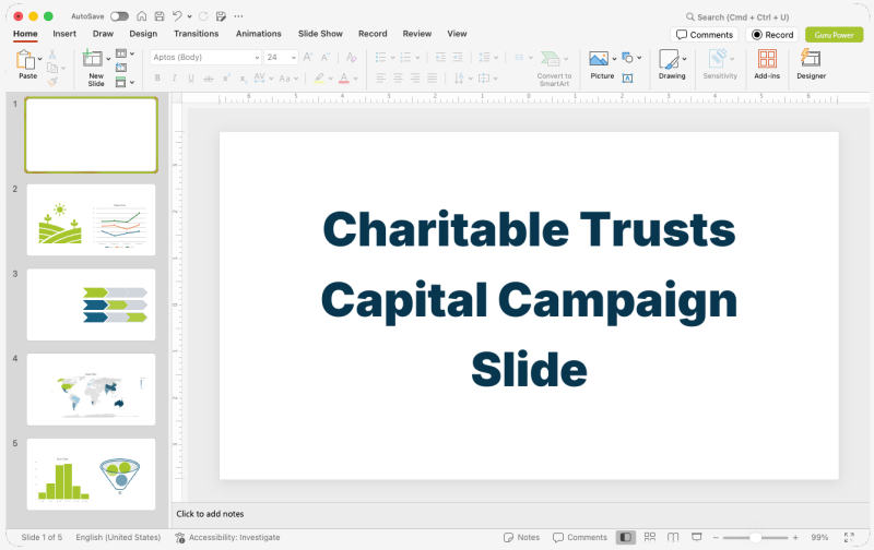 Charitable Trusts Capital Campaign Slide-Deck