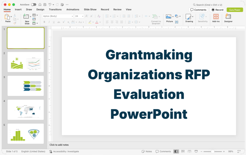Grantmaking Organizations RFP Evaluation PowerPoint