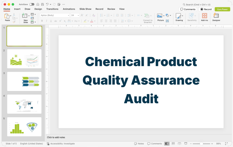 Chemical Product Quality Assurance Audit Presentation