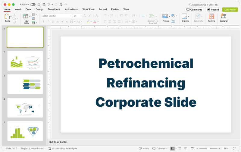 Petrochemical Refinancing Corporate Slide-Deck