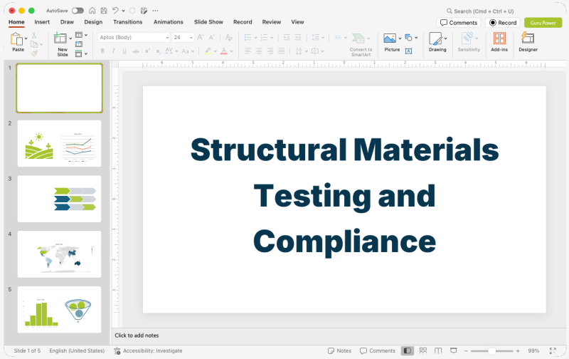 Structural Materials Testing and Compliance Presentation