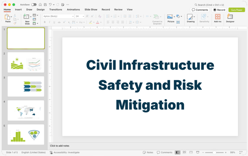 Civil Infrastructure Safety and Risk Mitigation Presentation