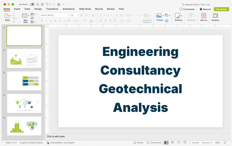 Engineering Consultancy Geotechnical Analysis Pitch-Deck