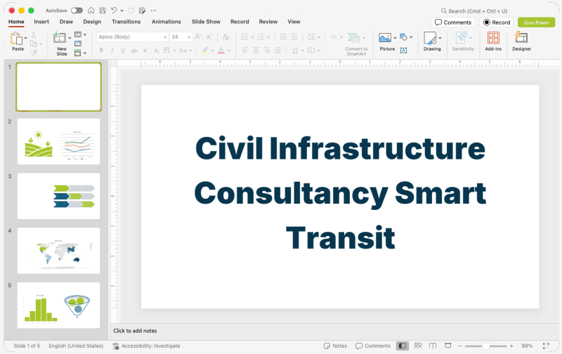 Civil Infrastructure Consultancy Smart Transit Pitch-Deck
