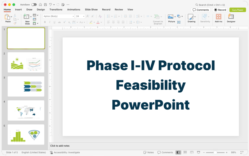 Phase I-IV Protocol Feasibility PowerPoint