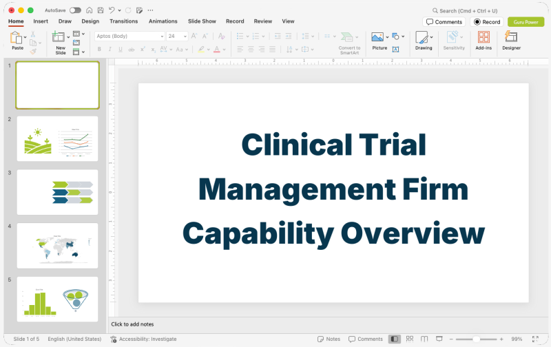 Clinical Trial Management Firm Capability Overview Presentation