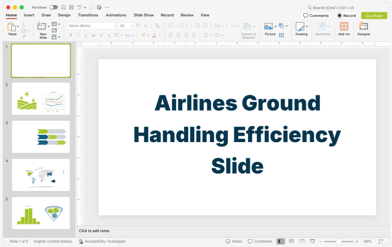 Airlines Ground Handling Efficiency Slide-Deck