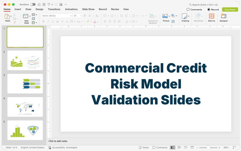 Commercial Credit Risk Model Validation Slides