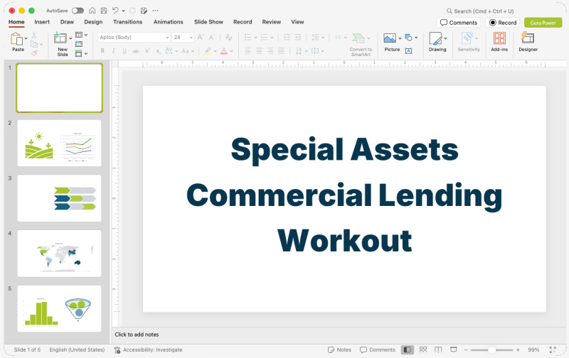 Special Assets Commercial Lending Workout Presentation