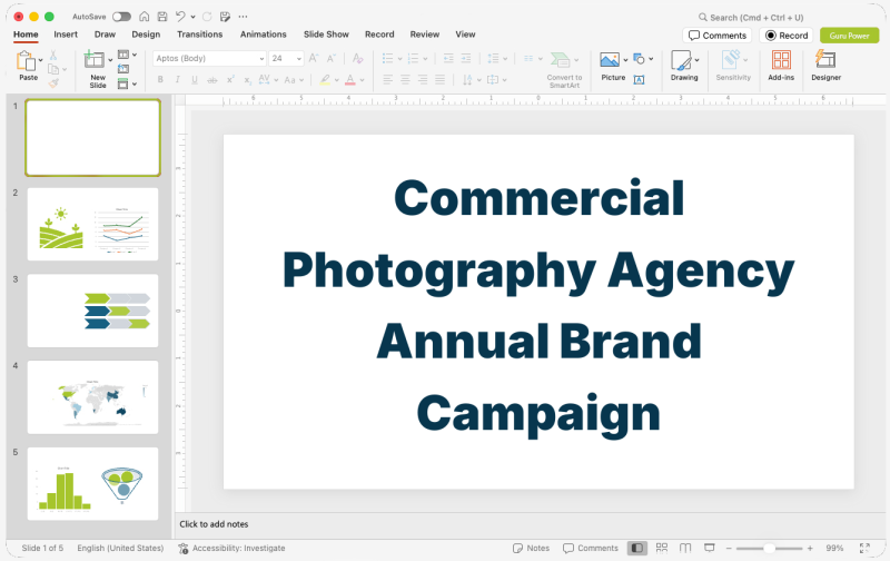 Commercial Photography Agency Annual Brand Campaign Pitch-Deck