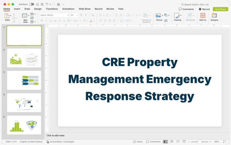 CRE Property Management Emergency Response Strategy Presentation