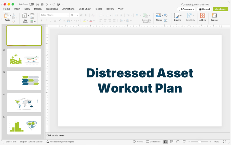 Distressed Asset Workout Plan