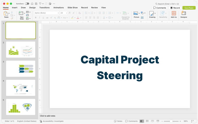 Capital Project Steering Deck