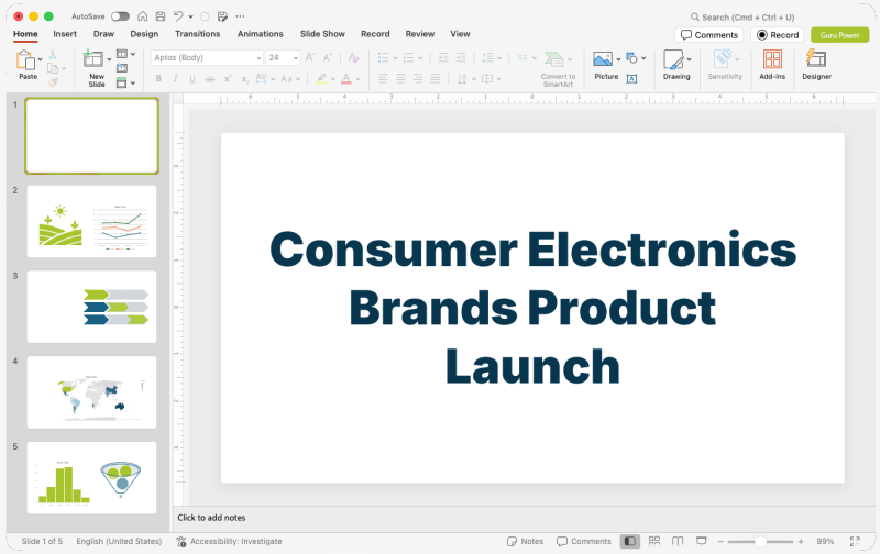 Consumer Electronics Brands Product Launch Pitch Deck
