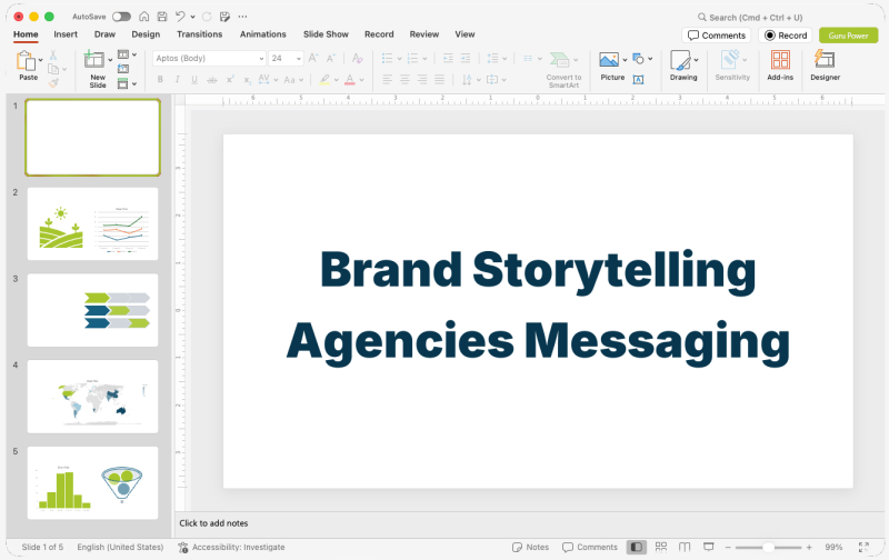 Brand Storytelling Agencies Messaging Deck