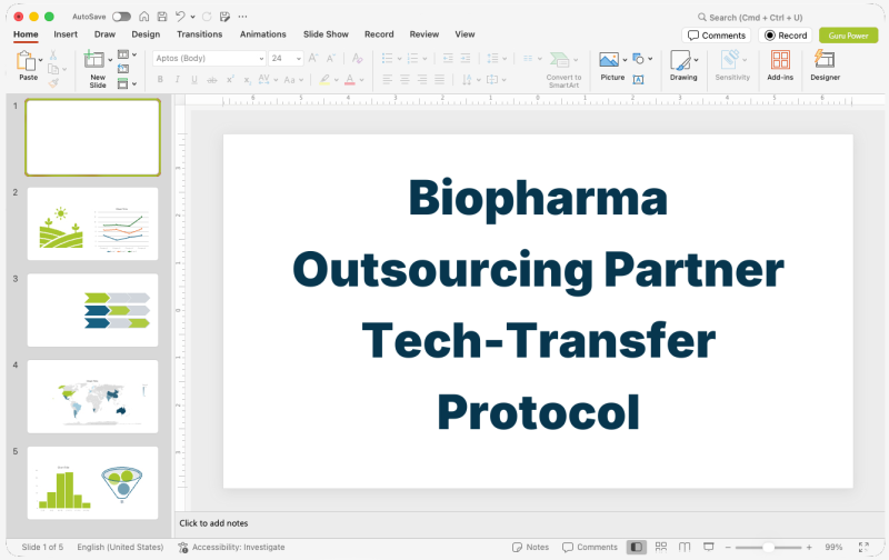 Biopharma Outsourcing Partner Tech-Transfer Protocol Presentation