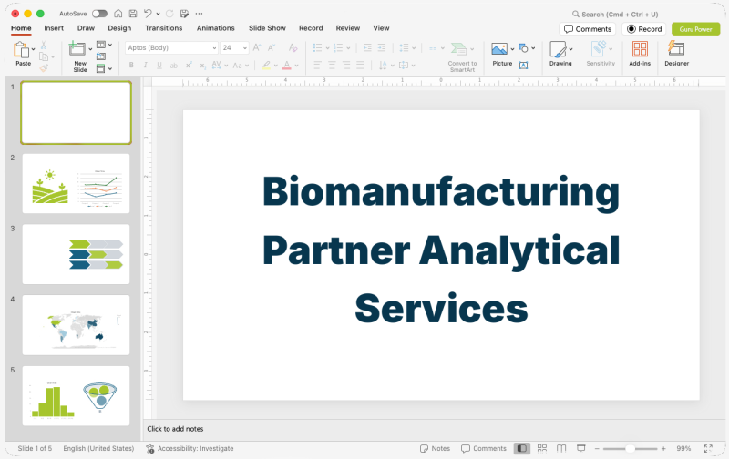 Biomanufacturing Partner Analytical Services Presentation