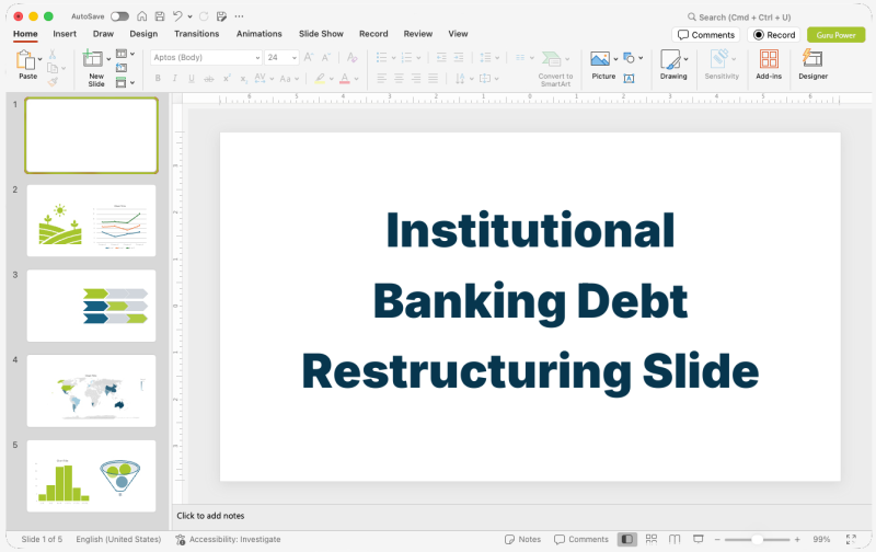 Institutional Banking Debt Restructuring Slide-Deck