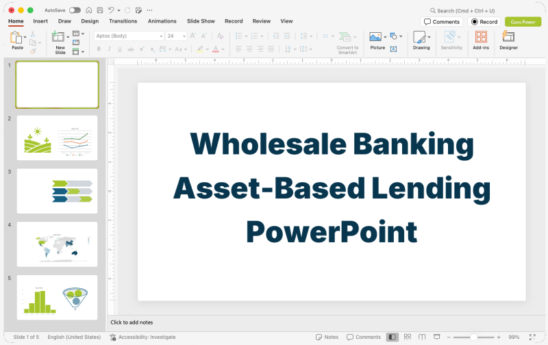 Wholesale Banking Asset-Based Lending PowerPoint