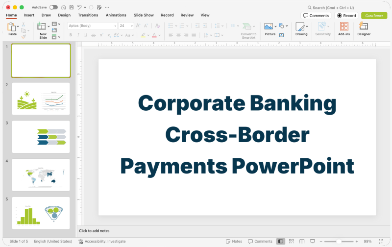 Corporate Banking Cross-Border Payments PowerPoint