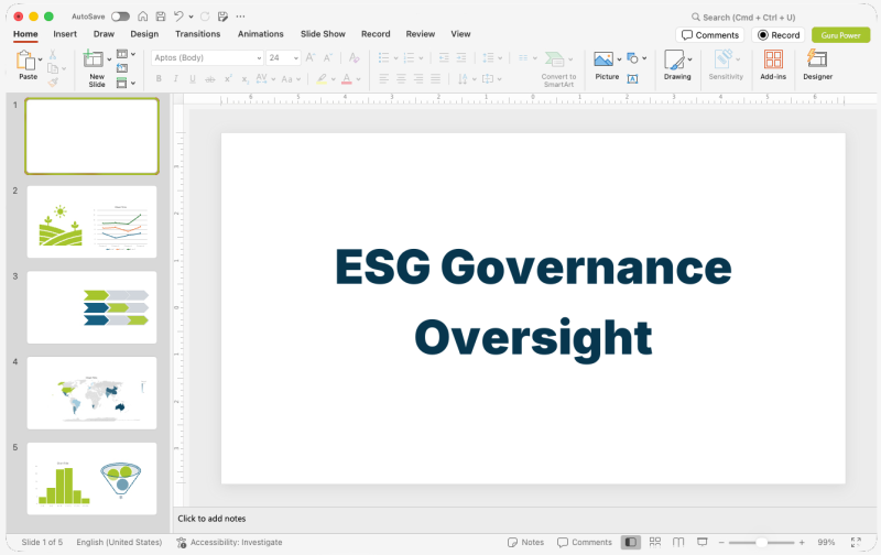 ESG Governance Oversight Presentation