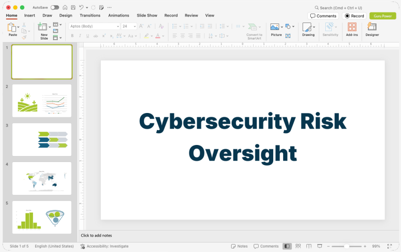 Cybersecurity Risk Oversight Pitch-Deck