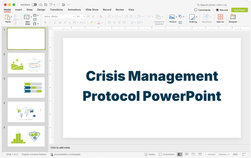 Crisis Management Protocol PowerPoint
