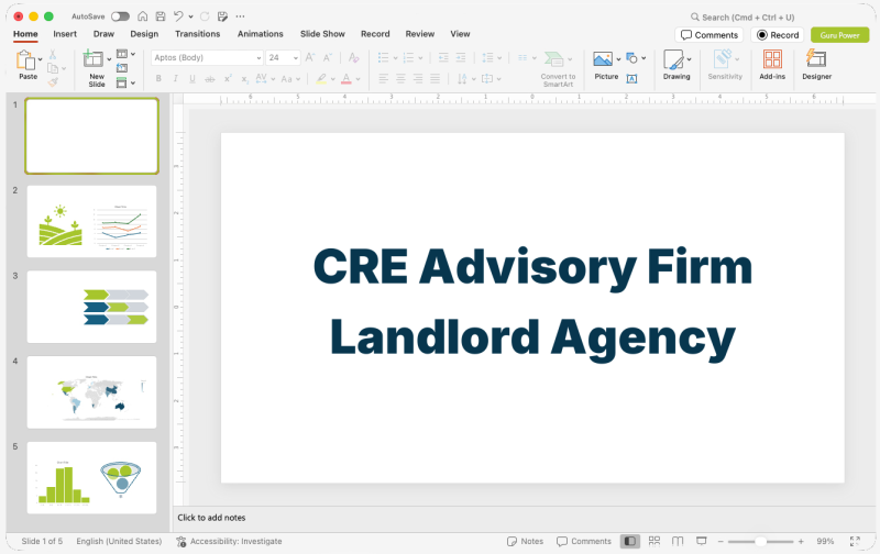 CRE Advisory Firm Landlord Agency Pitch Presentation