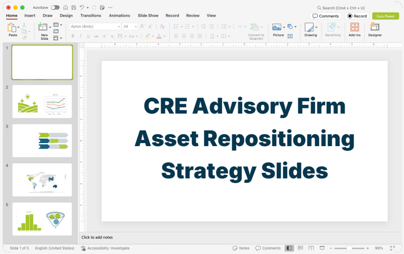 CRE Advisory Firm Asset Repositioning Strategy Slides