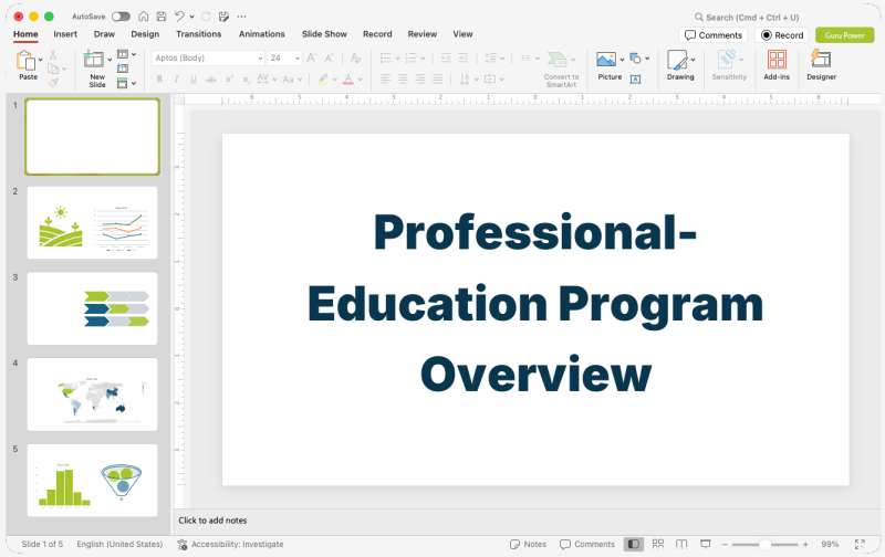 Professional-Education Program Overview Pitch-Deck