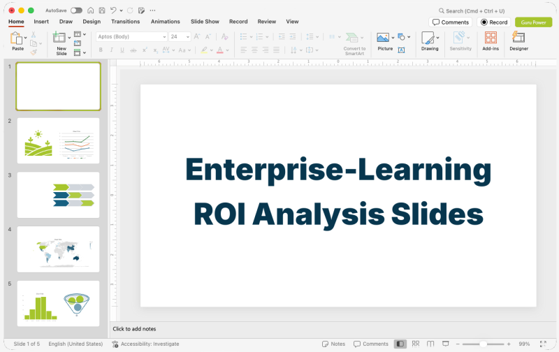 Enterprise-Learning ROI Analysis Slides