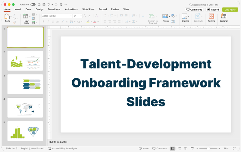 Talent-Development Onboarding Framework Slides