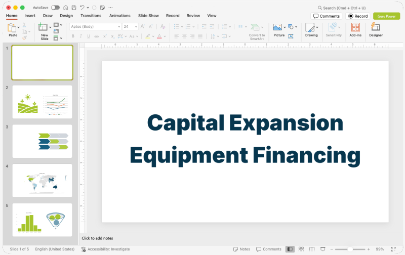 Capital Expansion Equipment Financing Pitch