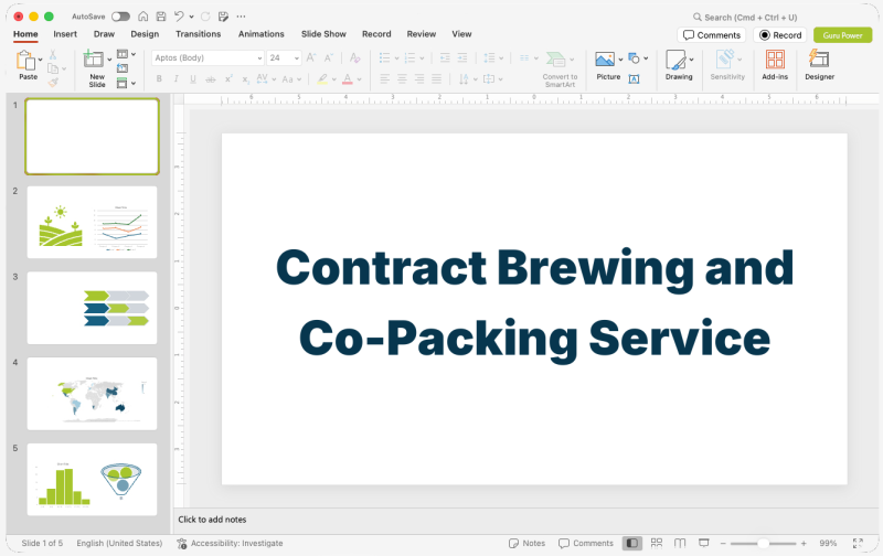 Contract Brewing and Co-Packing Service Proposal