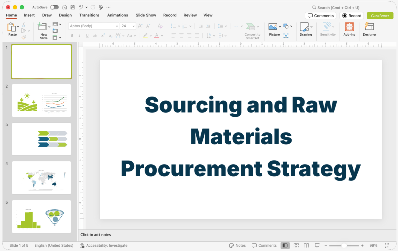 Sourcing and Raw Materials Procurement Strategy