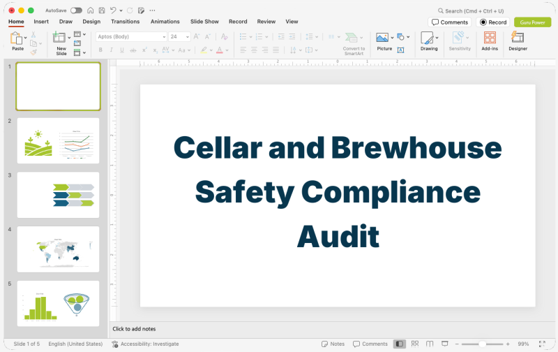Cellar and Brewhouse Safety Compliance Audit