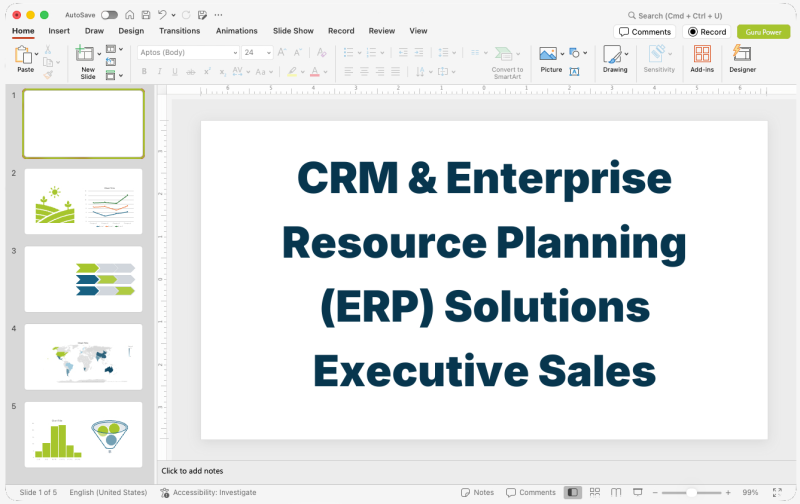 CRM & Enterprise Resource Planning (ERP) Solutions Executive Sales Pitch-Deck