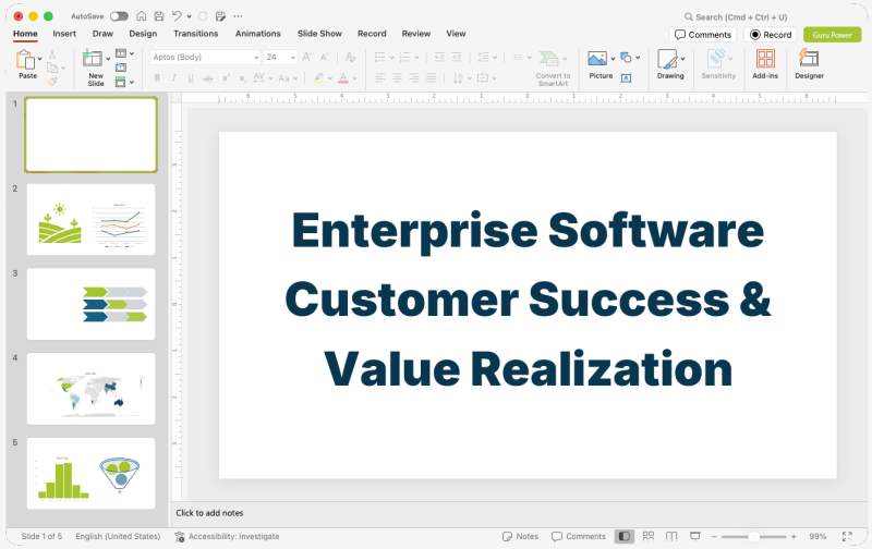 Enterprise Software Customer Success & Value Realization Deck