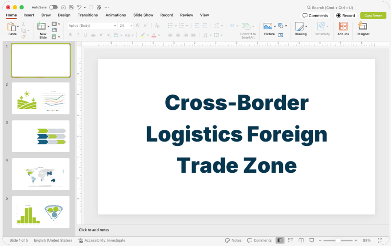 Cross-Border Logistics Foreign Trade Zone Presentation