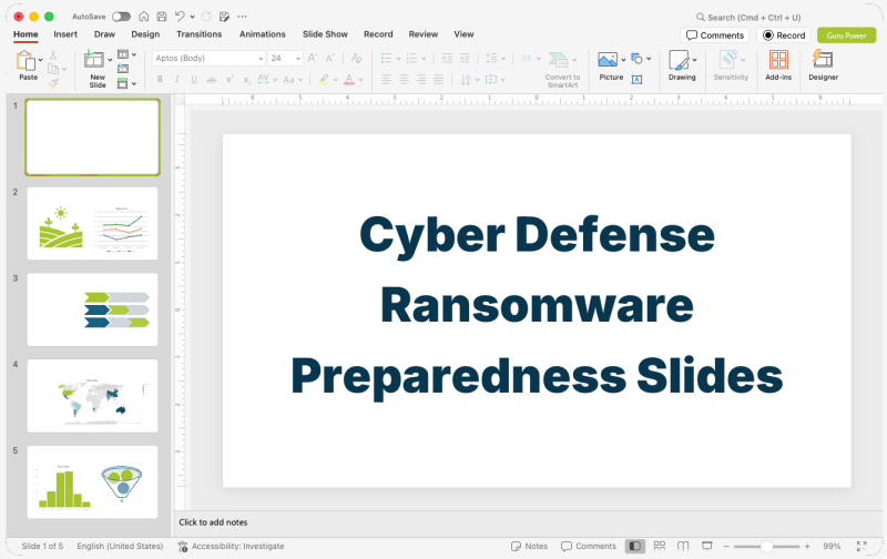 Cyber Defense Ransomware Preparedness Slides