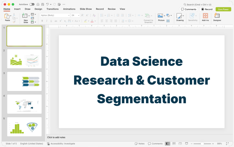 Data Science Research & Customer Segmentation Pitch-Deck