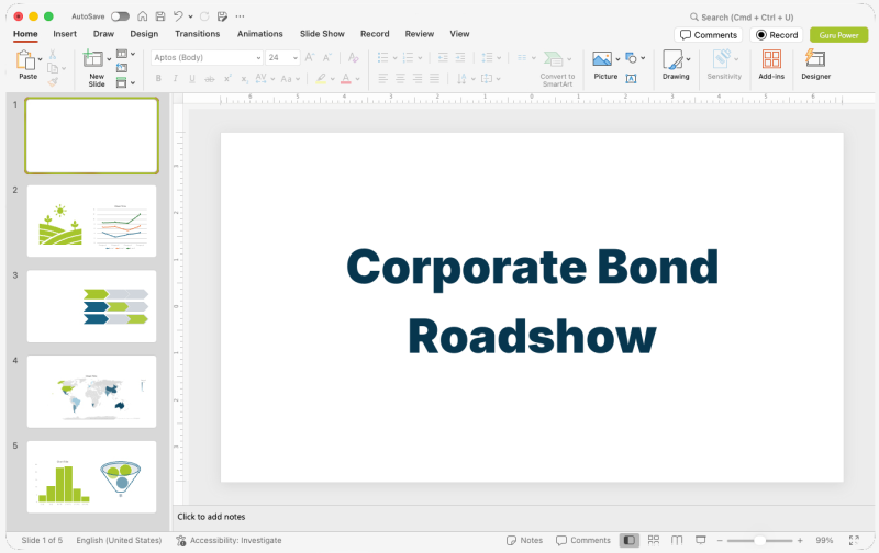 Corporate Bond Roadshow Presentation