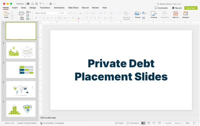 Private Debt Placement Slides